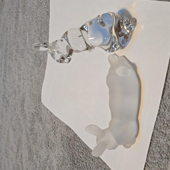 1993 Lenox Collections Satin & Silk Full Lead Crystal Rabbit Figurines Set - Picture 6 of 9